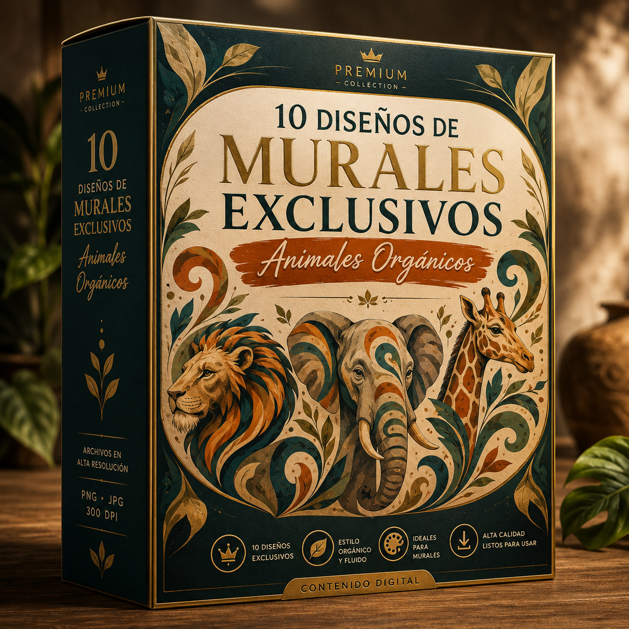 🎨10 DISEÑOS DE MURALES EXCLUSIVOS - Animales Orgánicos 🐘