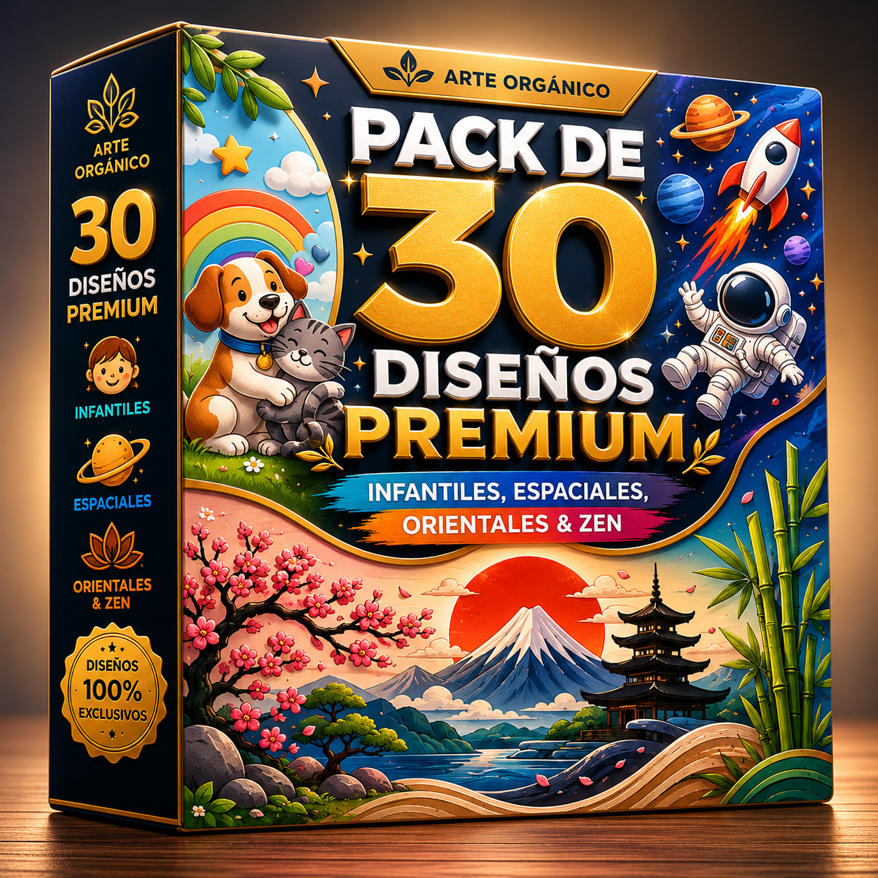 🎨30 DISEÑOS MURALES PREMIUM - Infantiles, Espaciales, Orientales & Zen 🖌️